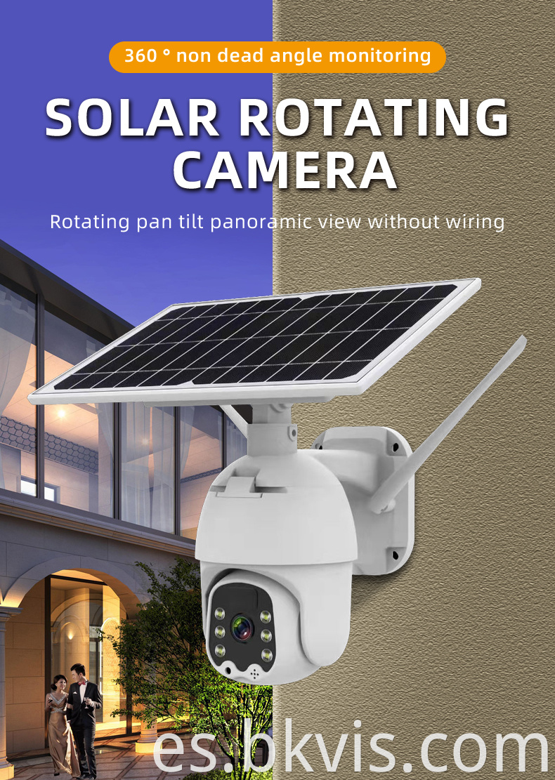 Wireless Solar Powered Smart 1080P PTZ Security Camera 